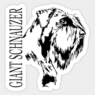 Giant Schnauzer dog Portrait Sticker